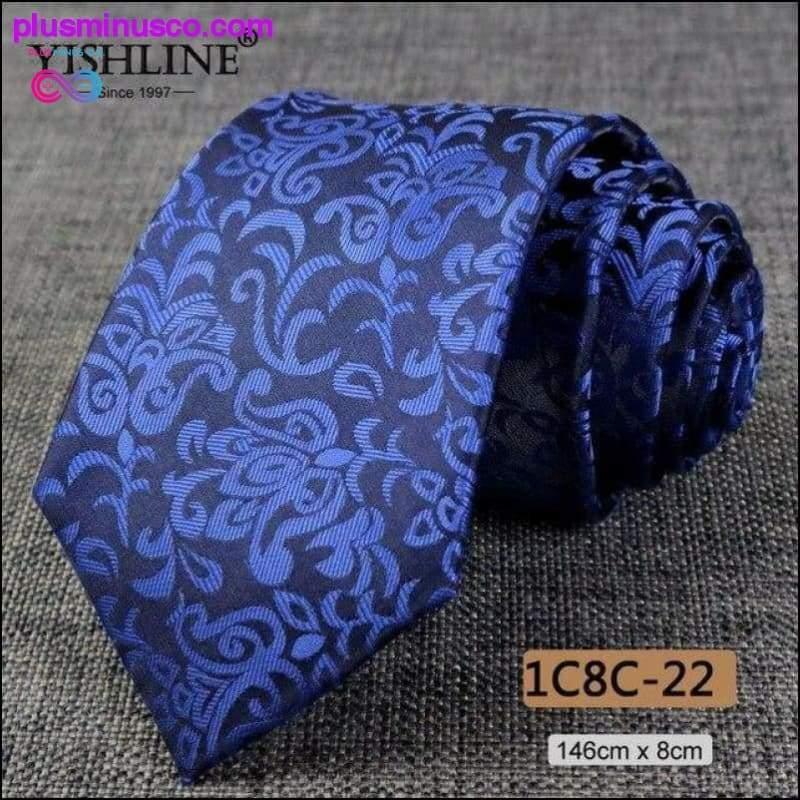 NEW 8CM Men Ties Fashion Paisley Pattern High Quality - plusminusco.com