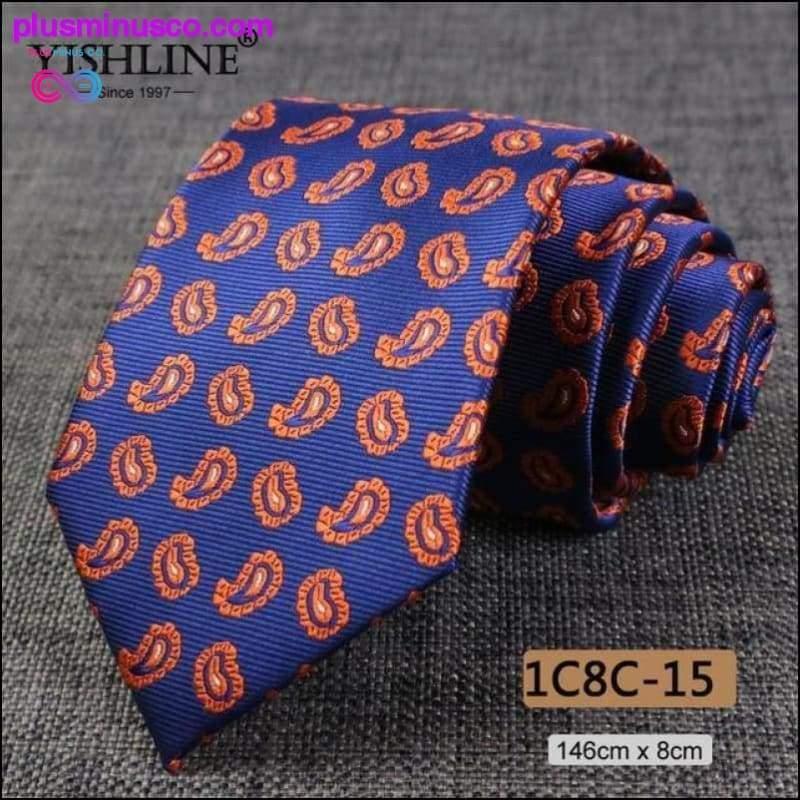 NEW 8CM Men Ties Fashion Paisley Pattern High Quality - plusminusco.com