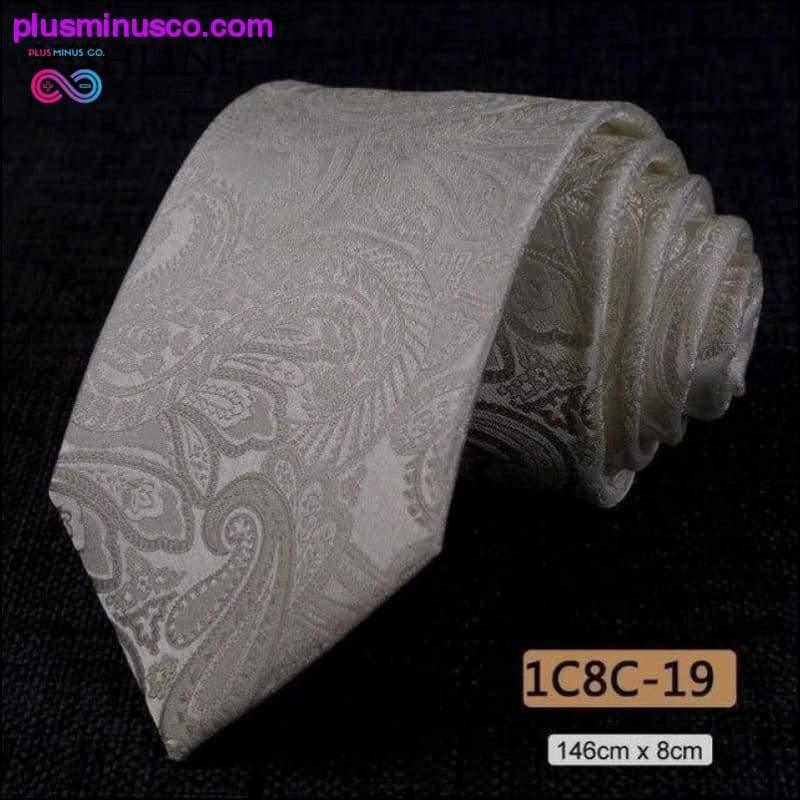 NEW 8CM Men Ties Fashion Paisley Pattern High Quality - plusminusco.com