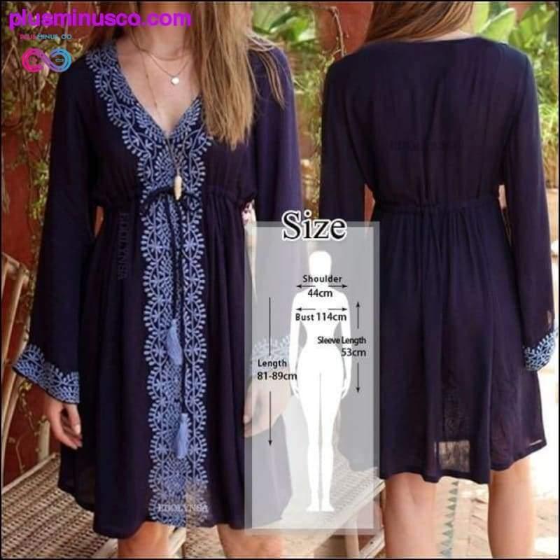 New Arrivals Beach Cover up Embroidery Vintage Swimwear - plusminusco.com