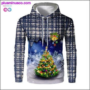 새로운 크리스마스 후드티 남성 3D 산타클로스와 눈사람 나무 - plusminusco.com
