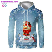 New Christmas Hoodies Men 3D Santa Claus And Snowman Trees - plusminusco.com