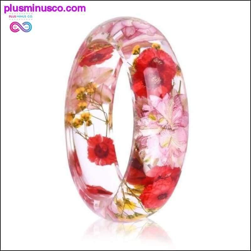 Nouveau bracelet en résine de fleurs séchées à l'intérieur des meilleurs cadeaux pour - plusminusco.com