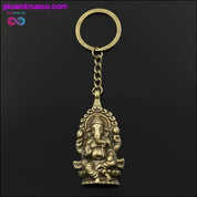 Novi modni privjesak za ključeve 62x32 mm Ganesha Buddha slon - plusminusco.com