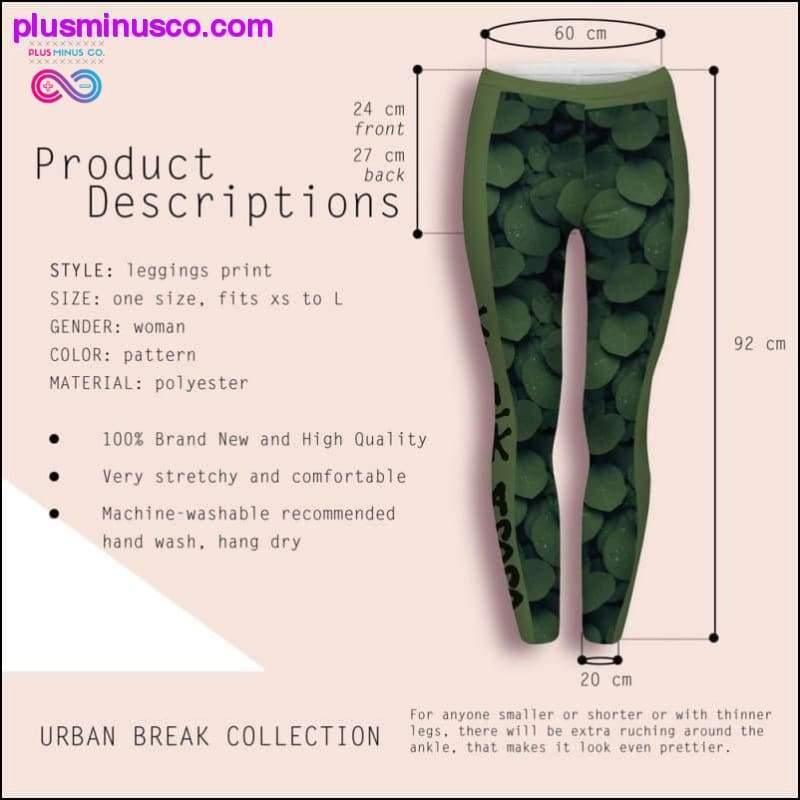 New leggins mujer Green Leafs Printing legging fitness - plusminusco.com