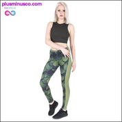 New leggins mujer Green Leafs Printing legging fitness - plusminusco.com