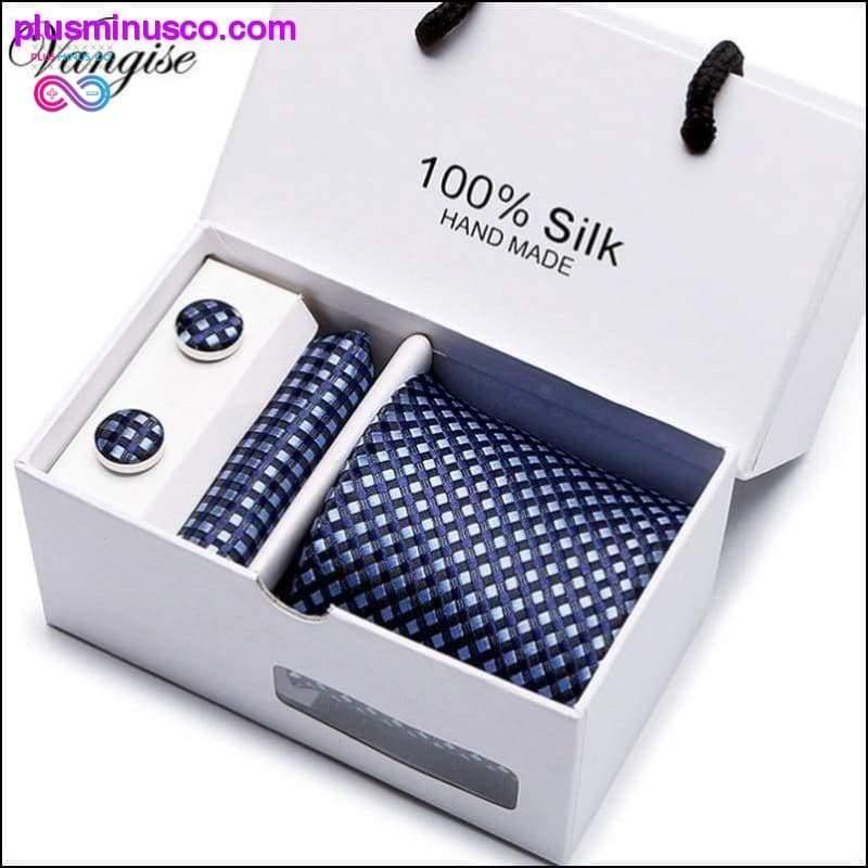 Nou Set cravate barbati in carouri Dimensiune Extra Long 145cm*8cm Cravata - plusminusco.com
