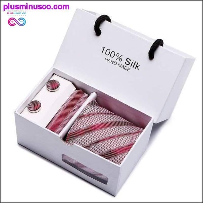 Nuovo set di cravatte da uomo a quadri Taglia extra lunga 145 cm*8 cm Cravatta - plusminusco.com