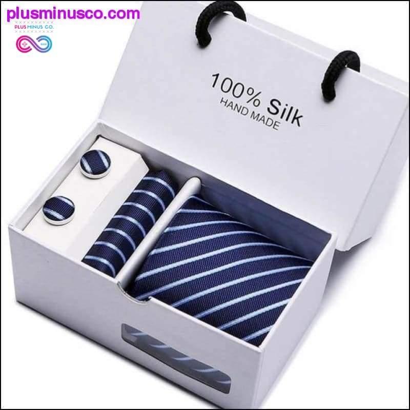 Жаңа плаидті ерлер галстуктары жиынтығы Қосымша ұзын өлшемді 145см*8см галстук - plusminusco.com