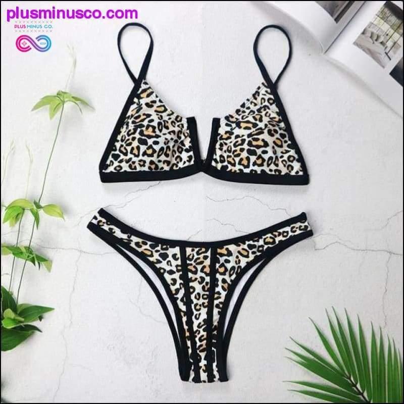 New Sexy Bandeau Bikini V Neck Swimsuits Push Up Swimwear - - plusminusco.com