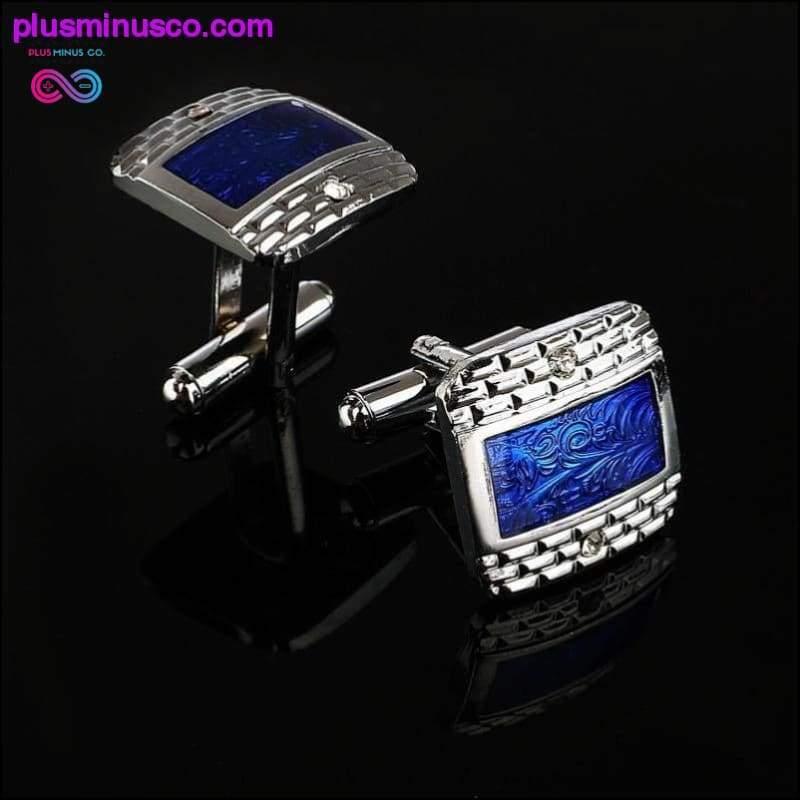 New Simple Style Black Rectangle Cufflinks Mens Shirt - plusminusco.com