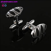 New Simple Style Black Rectangle Cufflinks Mens Shirt - plusminusco.com