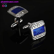New Simple Style Black Rectangle Cufflinks Mens Shirt - plusminusco.com