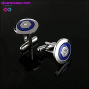 New Simple Style Black Rectangle Cufflinks Mens Shirt - plusminusco.com
