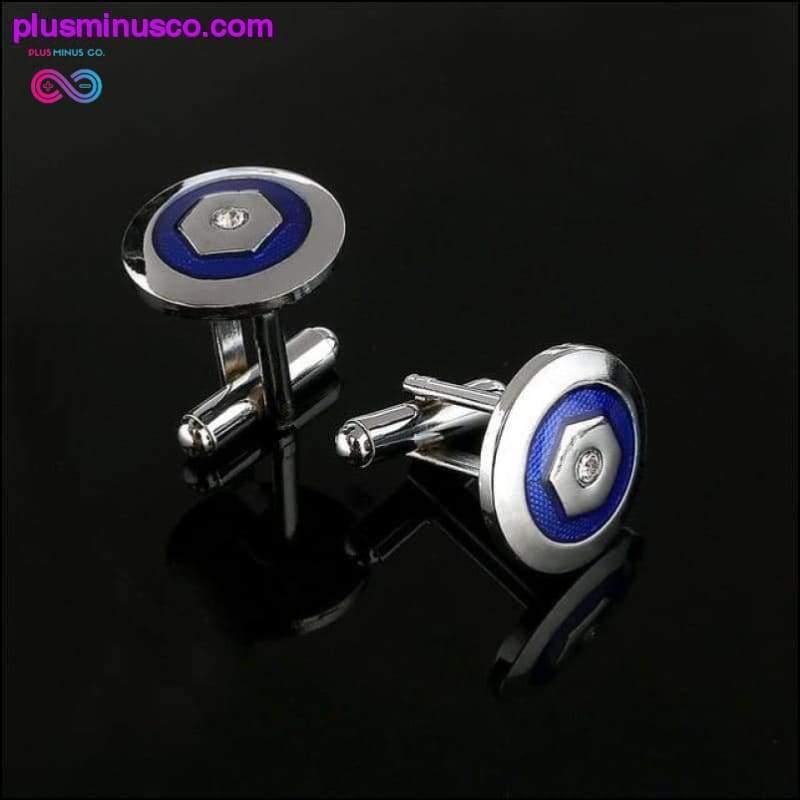 New Simple Style Black Rectangle Cufflinks Mens Shirt - plusminusco.com