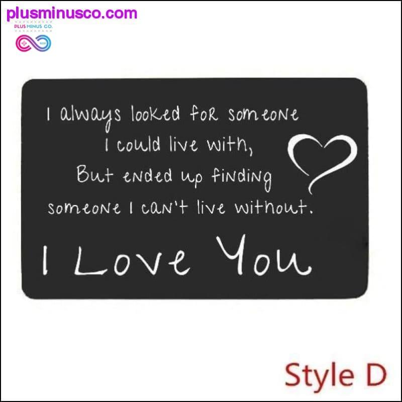 New Year Love Note Boyfriend Gifts Engraved Wallet Cards - plusminusco.com