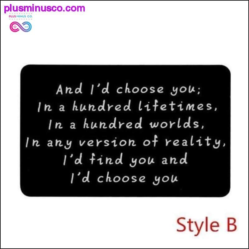 New Year Love Note Boyfriend Gifts Engraved Wallet Cards - plusminusco.com