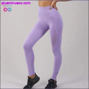 NORMOV Leggings sans couture pour femmes taille haute élastique Push - plusminusco.com