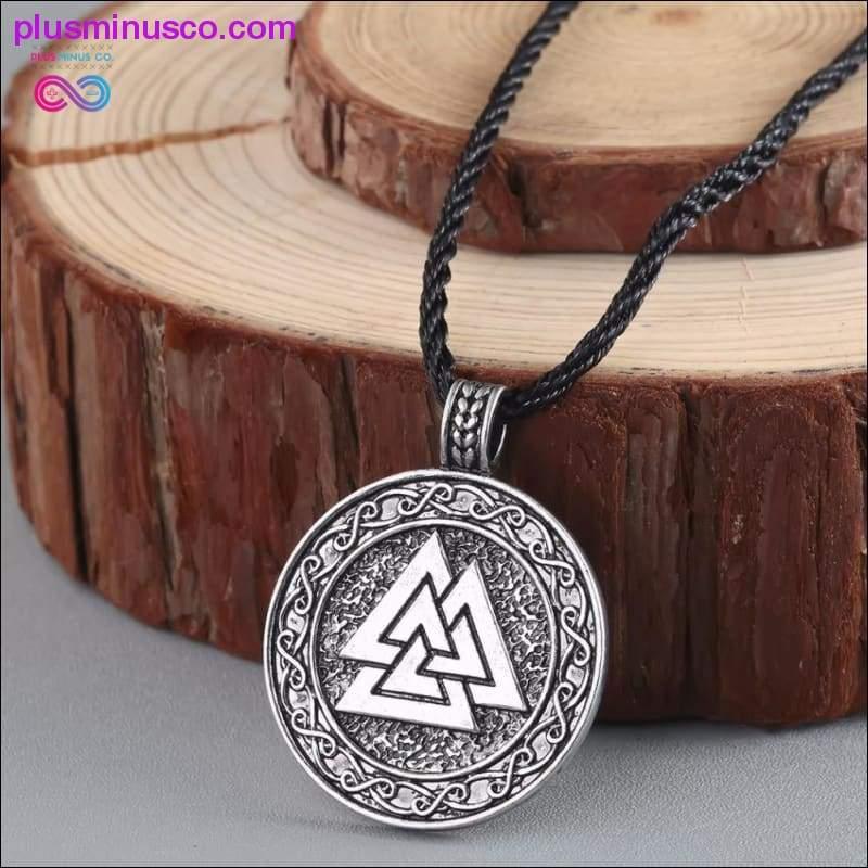 Ожерелье с подвеской в ​​стиле скандинавских викингов Валкнут, символ Одина - plusminusco.com