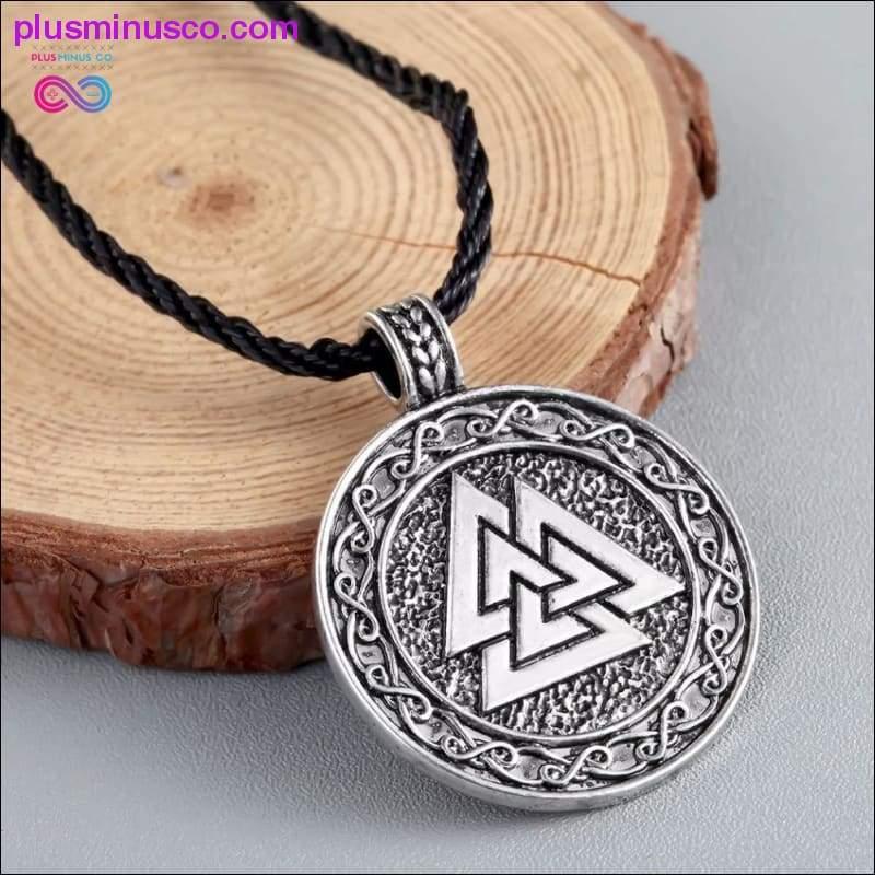 Ожерелье с подвеской в ​​стиле скандинавских викингов Валкнут, символ Одина - plusminusco.com