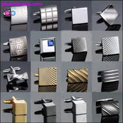 Neuartige Manschettenknöpfe aus Edelstahl, alte Handwerkerhand, Laser – plusminusco.com