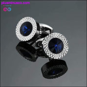 Novelty Luxury Blue white Cufflinks for Mens Brand High - plusminusco.com