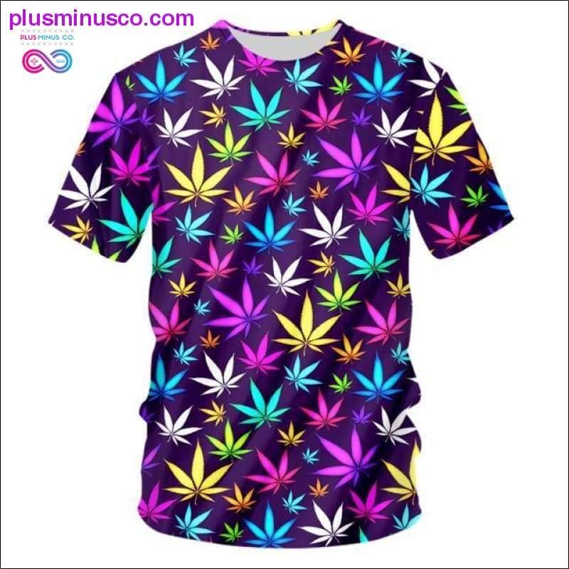 T-shirty męskie OGKB Weeds T Shirt Clover Tshirt Green Leaves - plusminusco.com