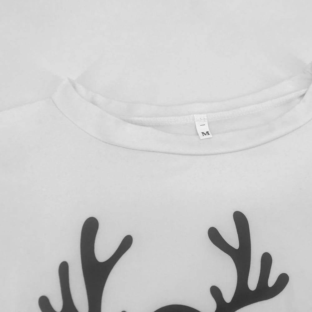 Åh hjorte! Langærmet afslappet løs sovende t-shirt tegneseriemønster sweatshirt 2021 julesweatshirt - plusminusco.com