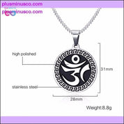 Collar con colgante de símbolo de meditación sánscrito Om AUM || - plusminusco.com