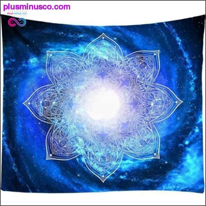 Ombre Galaxy Space 3D psihodēliskā gobelēna mandala siena — plusminusco.com