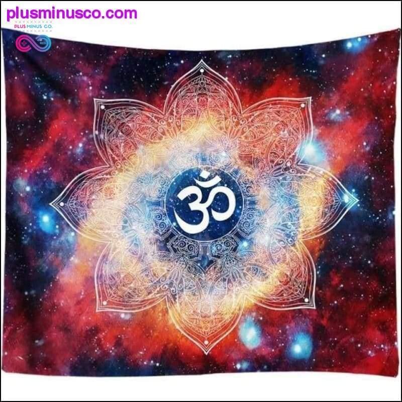 Ombre Galaxy Space 3D psichodelinis gobelenas Mandala siena - plusminusco.com