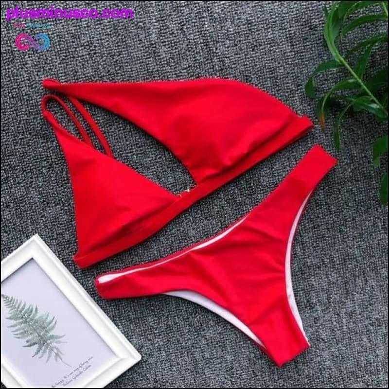 One Shoulder Bikini Buckle High Cut Swimsuit Sexy Thong - plusminusco.com