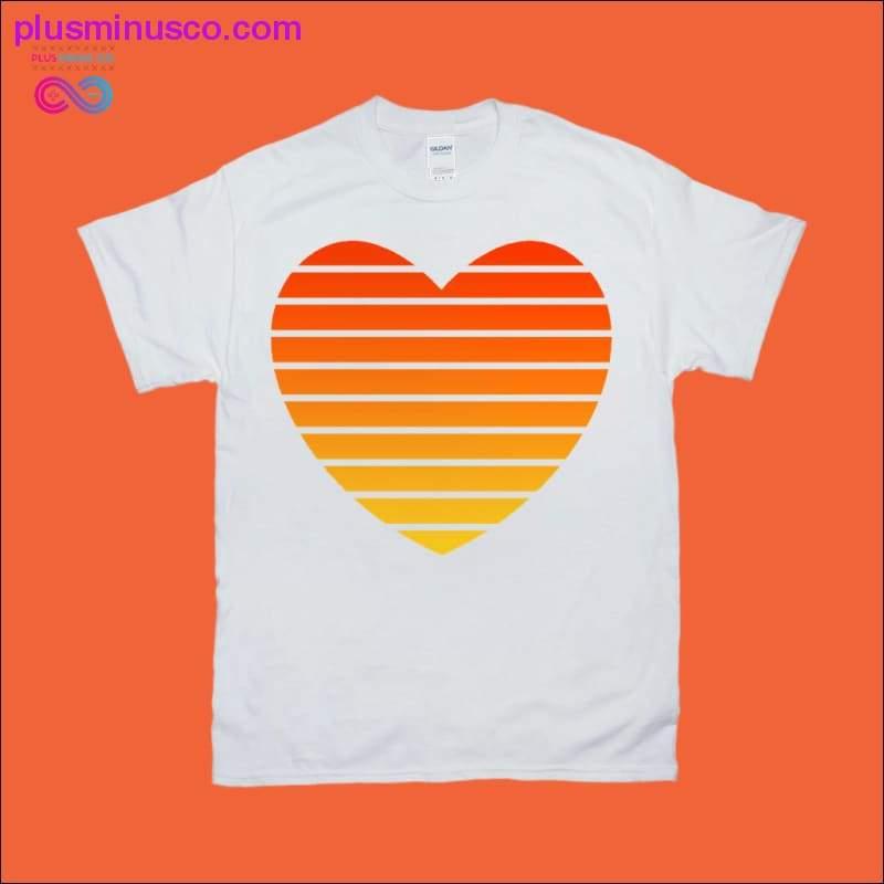 Πορτοκαλί Καρδιά | Retro Sunset T-Shirts - plusminusco.com