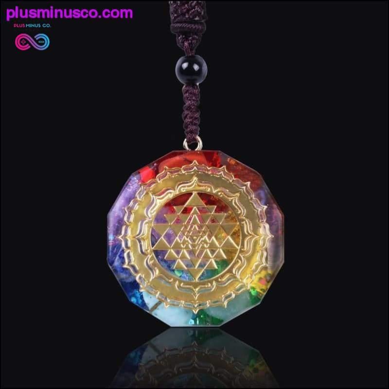 Orgonite Pendant Sri Yantra Necklace Sacred Geometry Chakra - plusminusco.com