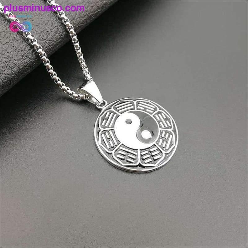 Orientální etnický styl Tai-ji Osm trigramů jin a jang korejský, náhrdelník, náhrdelník s přívěskem, trigram, jin jang, jin jang šperky - plusminusco.com