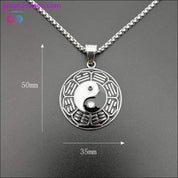 Oriental Ethnic Style Tai-ji Eight Trigrams Yin and Yang korean, necklace, pendant necklace, trigram, yin yang, yin yang jewelry - plusminusco.com