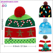 Chapeau de Noël en coton avec lumière LED OurWarm Bonnet tricoté - plusminusco.com