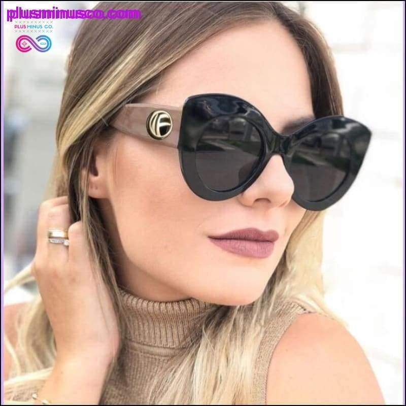 Женские солнцезащитные очки «кошачий глаз» оверсайз, модные женские розовые солнцезащитные очки - plusminusco.com