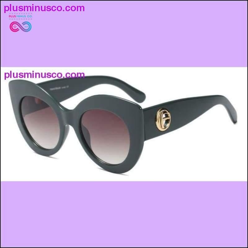 Gafas de sol de gran tamaño para mujer con forma de ojo de gato, moda para mujer, sol rosa - plusminusco.com