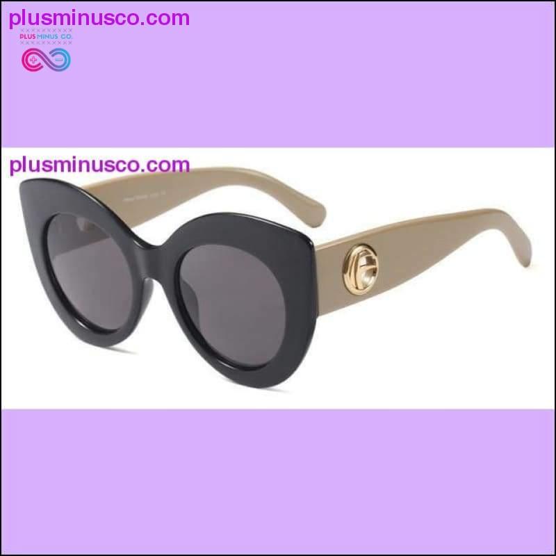 Великі жіночі сонцезахисні окуляри "котяче око" Модні жіночі рожеві сонцезахисні окуляри - plusminusco.com
