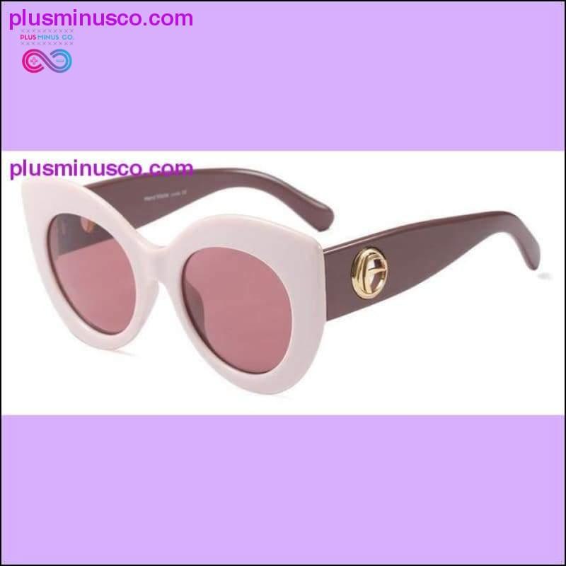Liela izmēra sieviešu kaķu acu saulesbrilles modes dāmu rozā saule — plusminusco.com