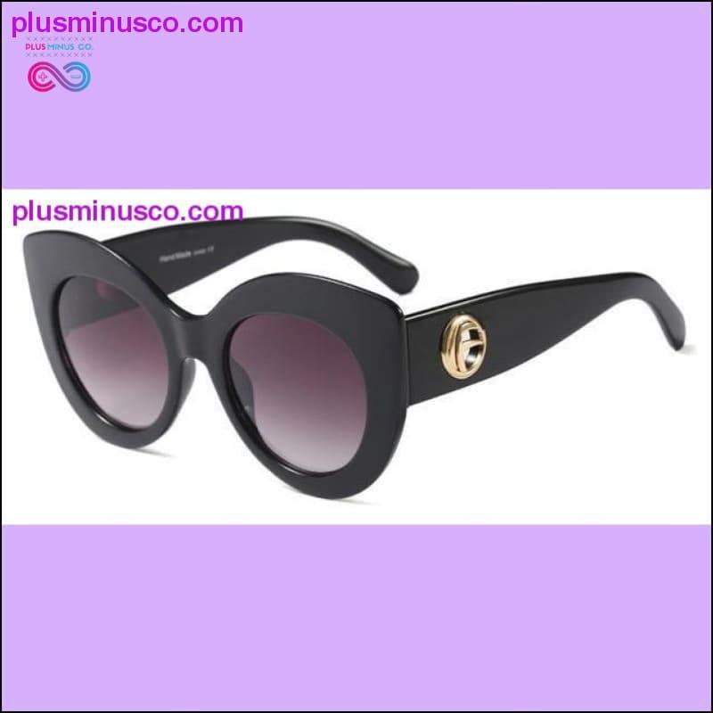 Oversize Damskie okulary przeciwsłoneczne Cat Eye Modne damskie różowe słońce - plusminusco.com
