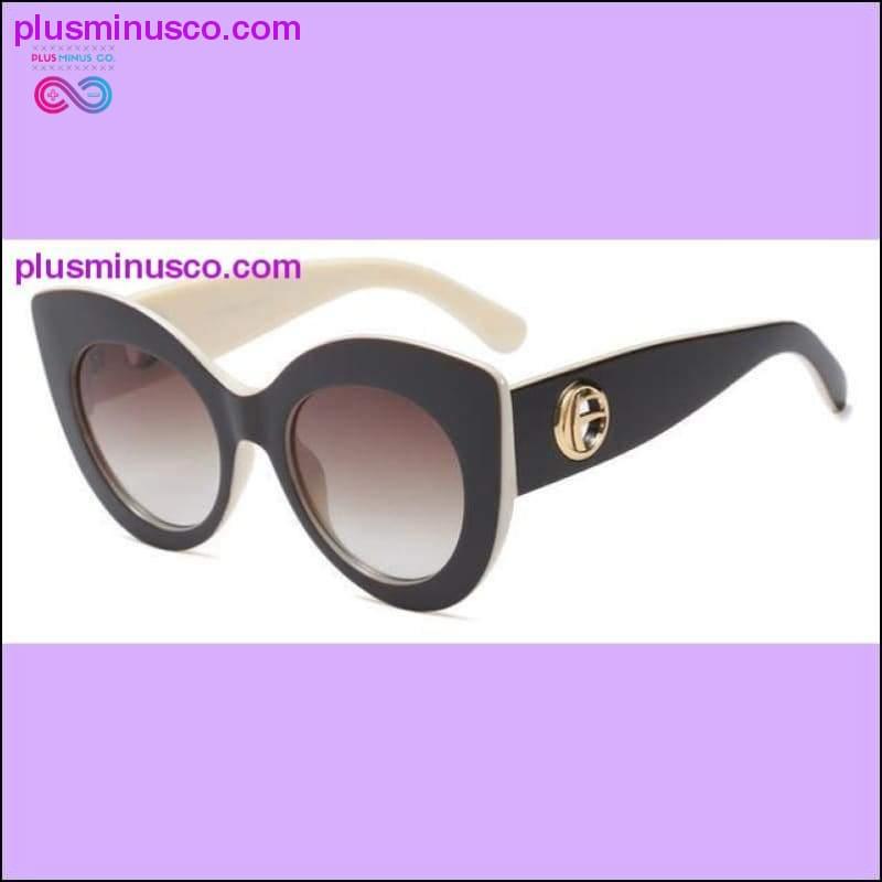 Liela izmēra sieviešu kaķu acu saulesbrilles modes dāmu rozā saule — plusminusco.com