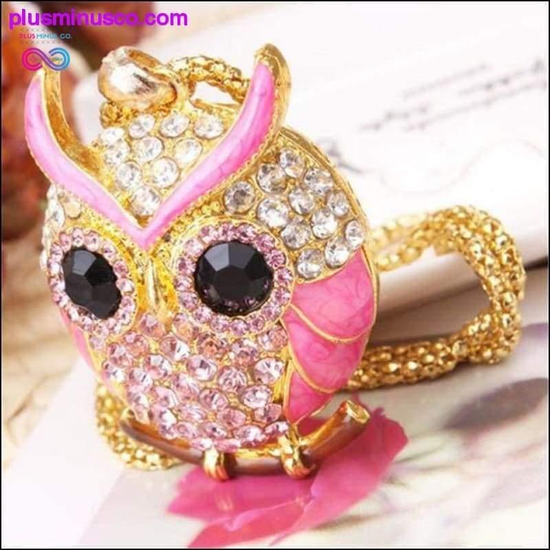 Owl Design Rhinestones Crystal Pendant Necklace || - plusminusco.com