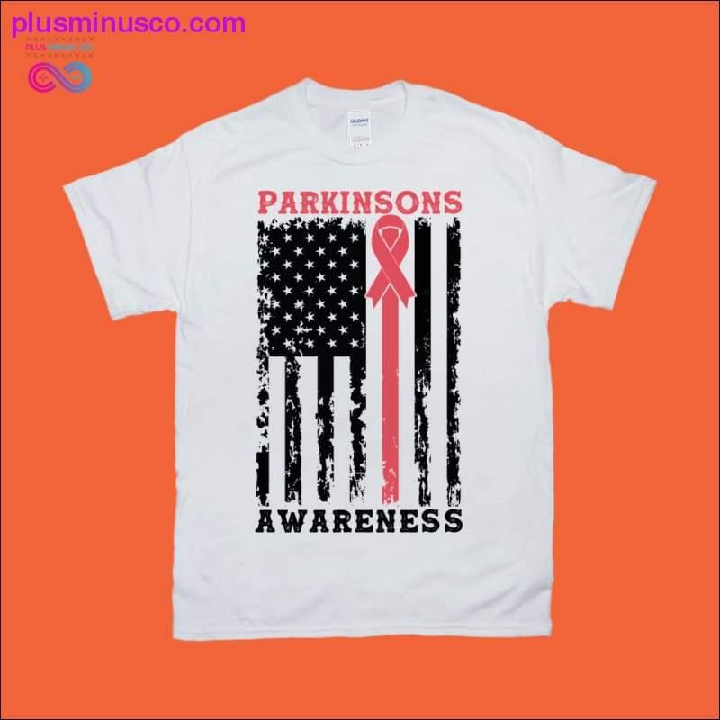 Parkinsons bevissthet | American Flag T-skjorter - plusminusco.com