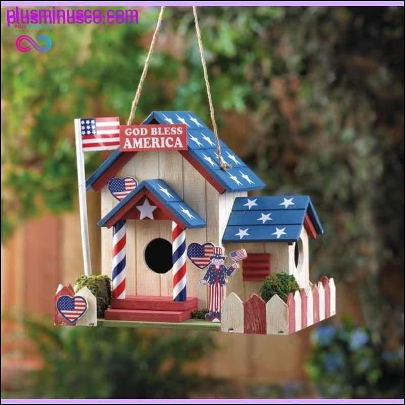 Patriotic Birdhouse ll PlusMinusco.com - plusminusco.com