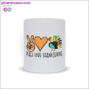 Peace Love Thanksgiving Mugs - plusminusco.com