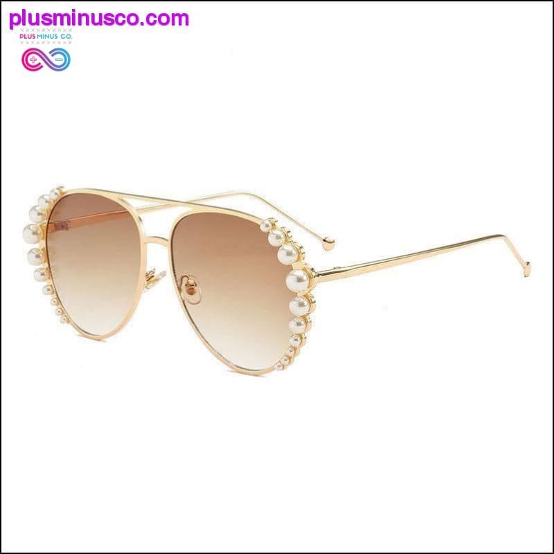 Personality Pearl Sunglasses Sieviešu modes saulesbrilles - plusminusco.com