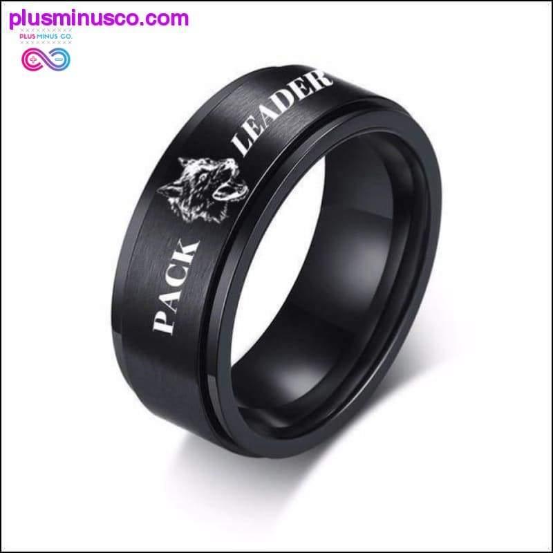Pack leader spinner ring  8MM Stainless steel wedding band - plusminusco.com
