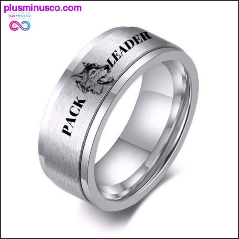 Pack leader spinner ring  8MM Stainless steel wedding band - plusminusco.com